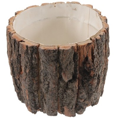 Bark Vase Tree Stump Flower Pot Outdoor Bonsai Container Planters Pots