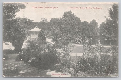 The Park Darlington County Durham Bandstand 1909 Valentinstag Topographie