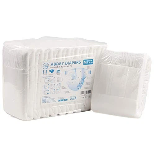 LittleForBig 5500-5800 ml Adult Diaper 10 Pieces - ABDry White Diapers (M)