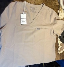 Figs Catarina One-Pocket Scrub Top Size M Tan