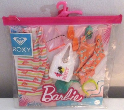 Barbie ROXY Swimsuit Summer Beach Fashion Pack Doll Clothes Clothing Mattel New
