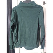 Athleta Womens XS Green Pullover Funnel Neck Sweatshirt Cozy Warm