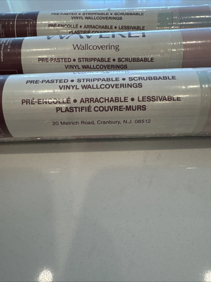 VTG Waverly Wallpaper Covering Lot 3 Rolls Cottagecore Pastel Plaid Nursery Girl - Image 4 of 4