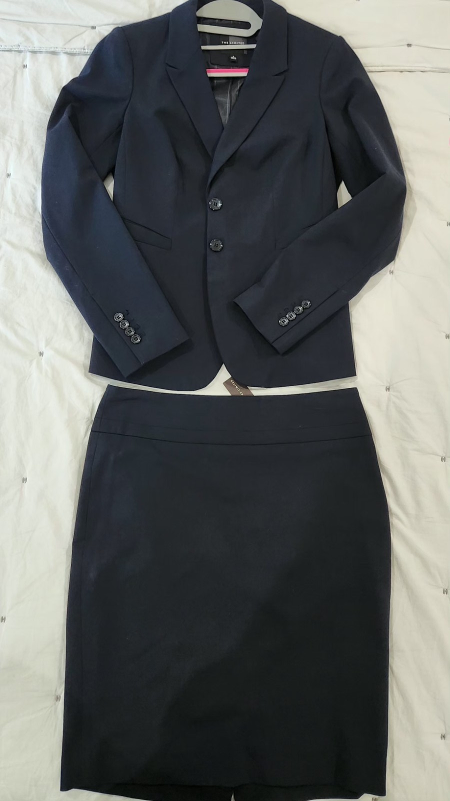 The Limited Collection Women's Navy Skirt Suit Set Jacket & Skirt Size 4-6
