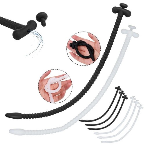 Silicone Penis Plug Sounding Urethral Dilators BDSM Sex Toy for Men Insertion US - Picture 22 of 30