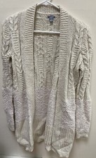 Aerie Off White Chunky Knit Open Front Cardigan Sweater Women s Size: XSmall