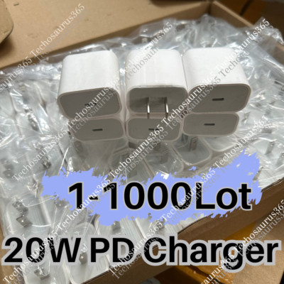 1-1000 Lot 20W USB-C Wall Charger Power Adapter For iPhone 14 13 12 15 16 Pro 8