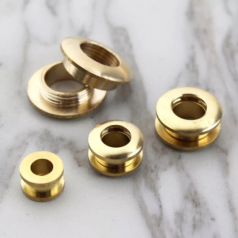 5 15mm Brass Eyelets Grommets for Leather Crafts Clothing Bags Repair Accessory