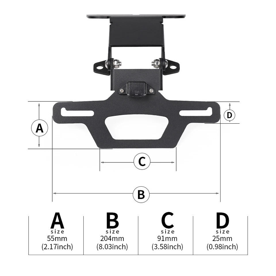 Складной хвост аккуратный устранитель крыла с подсветкой номерного знака для Yamaha YZF R3 R25 - Изображение 2 из 4