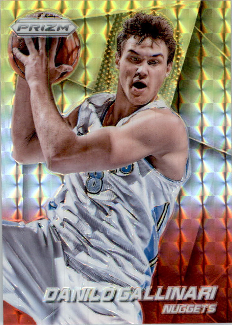 2014-15 Panini PRIZM Prizms YELLOW and RED MOSAIC #11 Danilo Gallinari NUGGETS