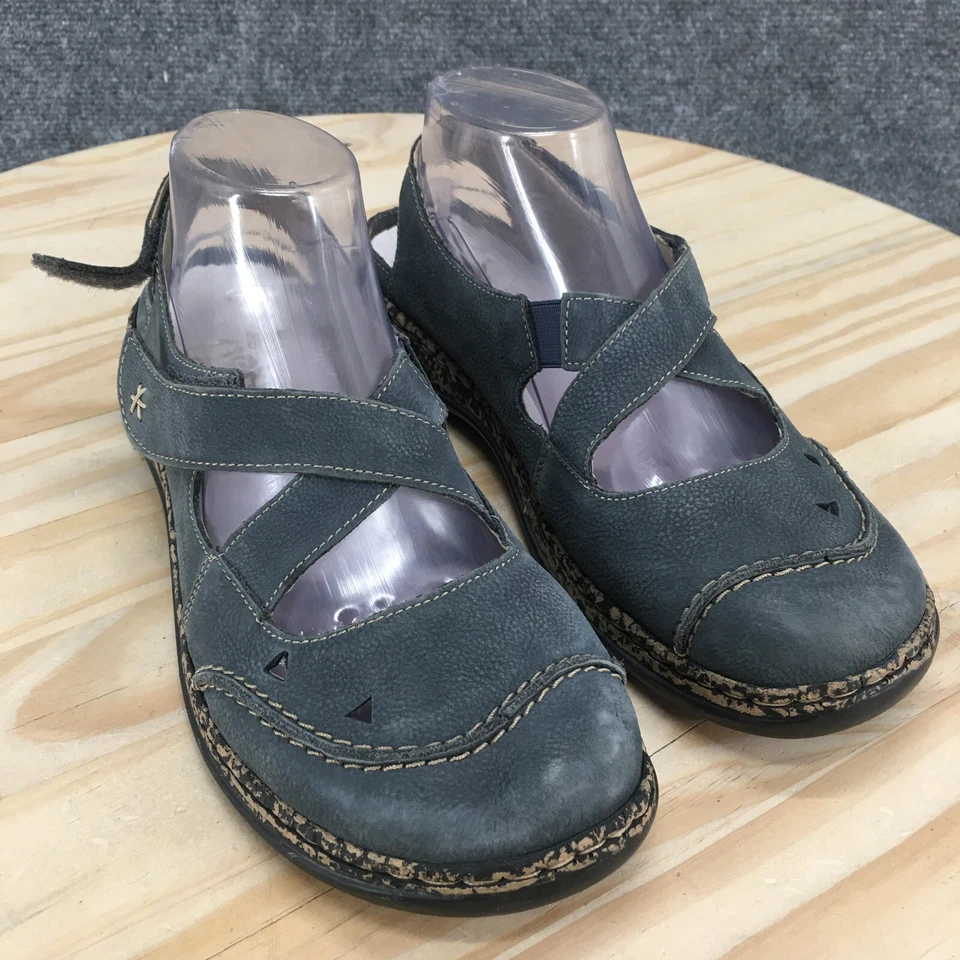 Zapatos Rieker para mujer 39 Daisy 77 informales Mary Jane correa trasera planos cuero azul Foto 3 de 4