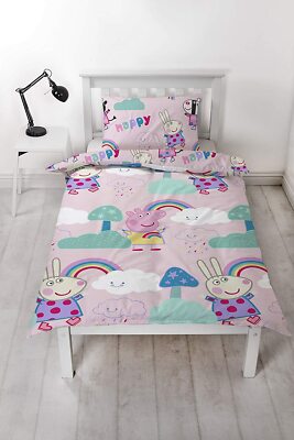 Peppa Pig Einzel Bettbezug Set Storm Kinder Wendebettwäsche Drehbar