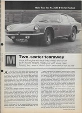 AC 428 Fastback 1968: 6-seitiges Motormagazin Straßentest