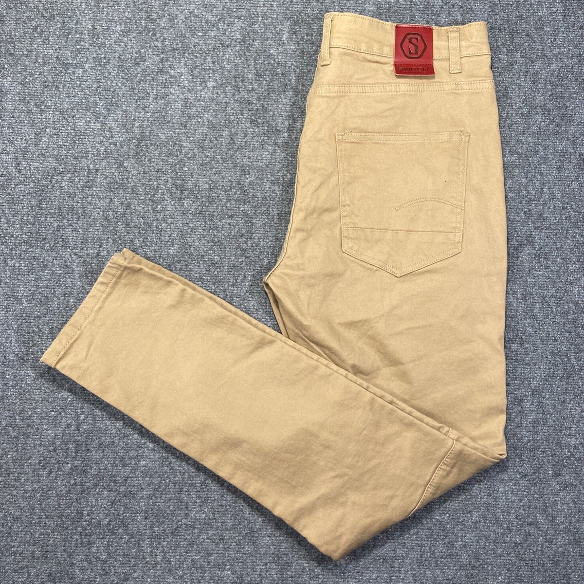 Switch Remarkable Pants Mens 36X34 Beige Khaki Chino Straight Leg  