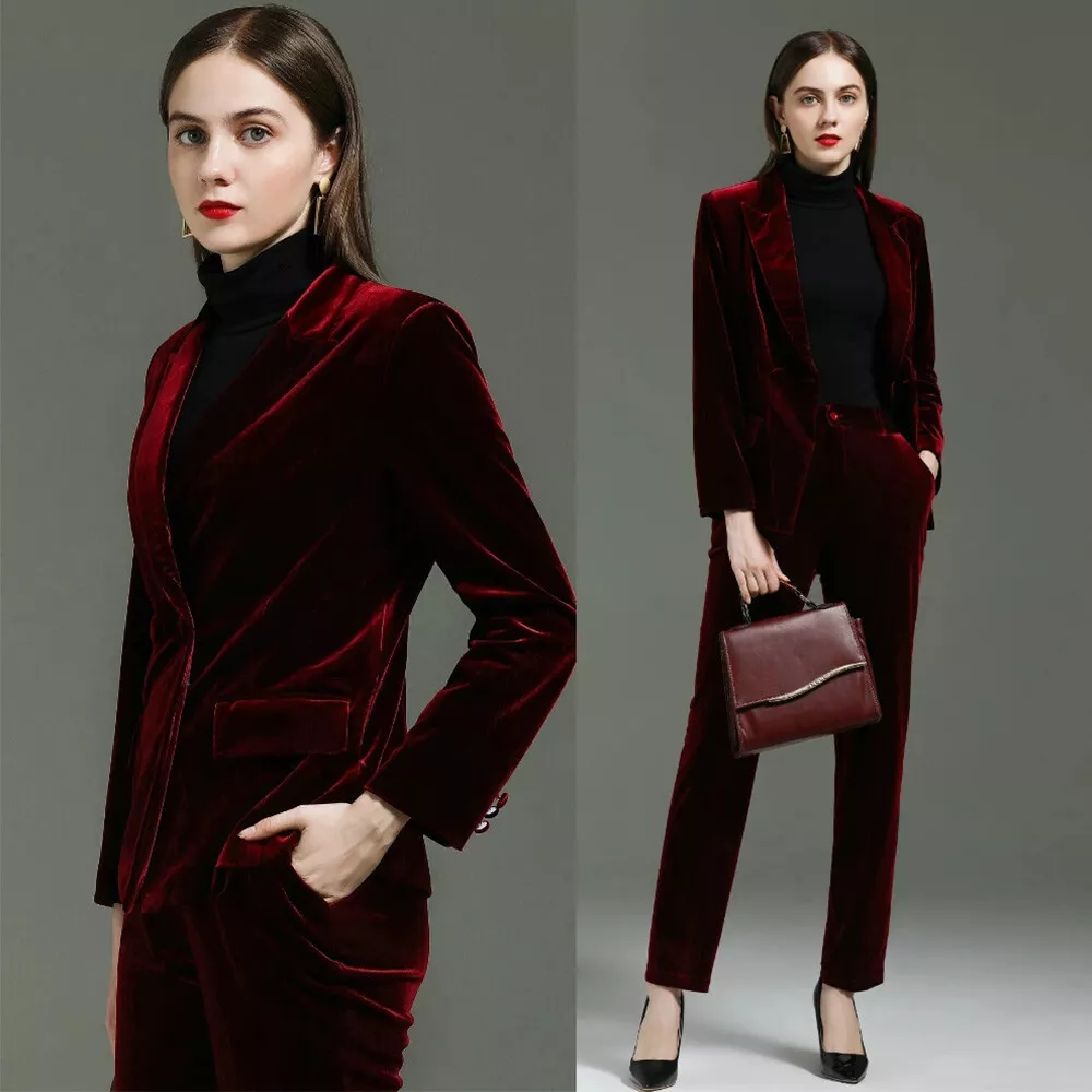 YUTRD Women's 2 Piece Pants Suit Business Work Office Ladies Uniform Pants  Suit Formal Two Piece Set (Color : C, Size : 2XLcode): Buy Online at Best  Price in UAE - Amazon.ae