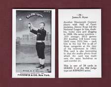 1887-1890 Old Judge N172 REPRINT: James JIMMY RYAN, Chicago White Stockings/Cubs