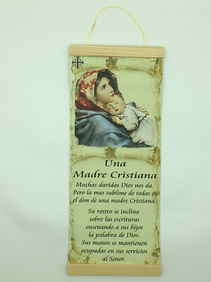 Una Madre Cristiana,Canvas Wall Print,10''x25''