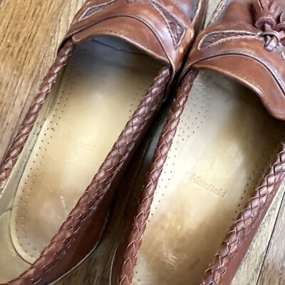 Allen Edmonds Maxfield tassel loafers US 13 D Cognac Brown Slip-On Dress Shoes Men main image 3