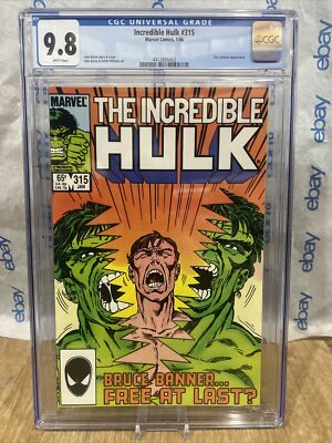 Incredible Hulk #315 CGC 9.8 WP NM/M   Marvel 1986 Classic John Byrne Cover