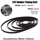 GT2 2M 2mm Pitch 6/10mm Width Closed Loop Synchronous Timing Belt for Pulley CNC