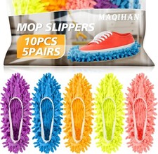 10 Mop Slippers for Floor Cleaning - Mop Socks 10 Mop SlippMopping 10PCS  5Pairs  