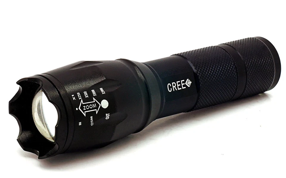 2 Linternas US Captain Gadget 1600 Lúmenes #1 Cree Zoom Taclight + 6 AAA Foto 2 de 4