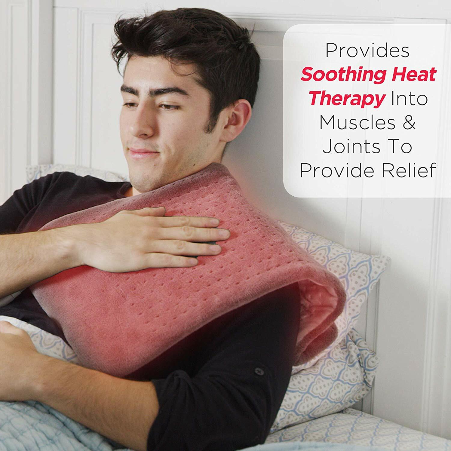 Calming Comfort Calming Heat by Shaper Image Weighted Electric Heating Pad, New! eBay