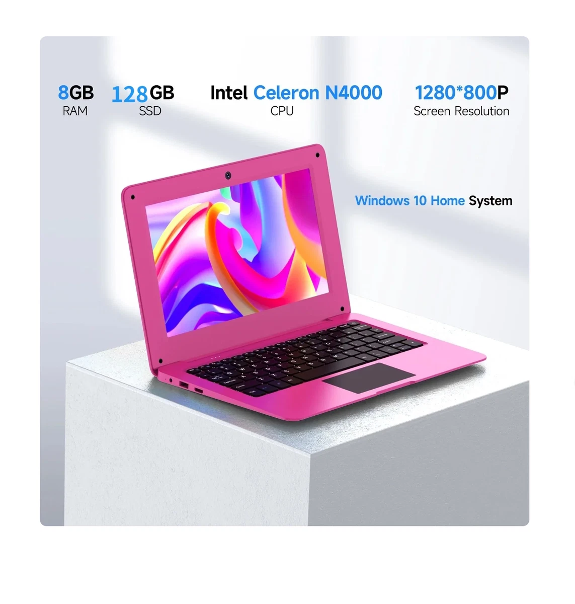 Pink Windows 10 PC Laptops & Netbooks Less Than 12 in Screen for