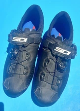 SiDi Genius 10 Carbon 43 EU /  9 US mens 3-bolt black peloton road shoe 🇮🇹