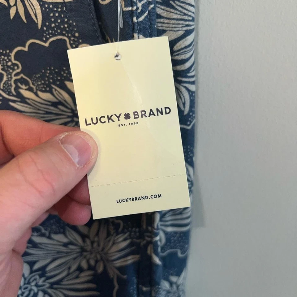 Nuevo con etiquetas Cordón Azul Marino Estampado Floral Hawaiano Marca Lucky Talla 32 Foto 4 de 4