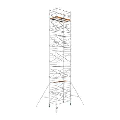 ASC Rollgerüst, Fahrgerüst Alu | Arbeitshöhe 13,3 m | Quick Lock, Breite 135 cm
