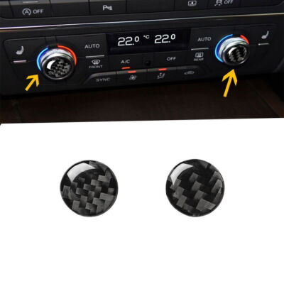 For Audi A6 A7 2012-2018 Vinyl Carbon Fiber Console Air Conditioning Button Trim