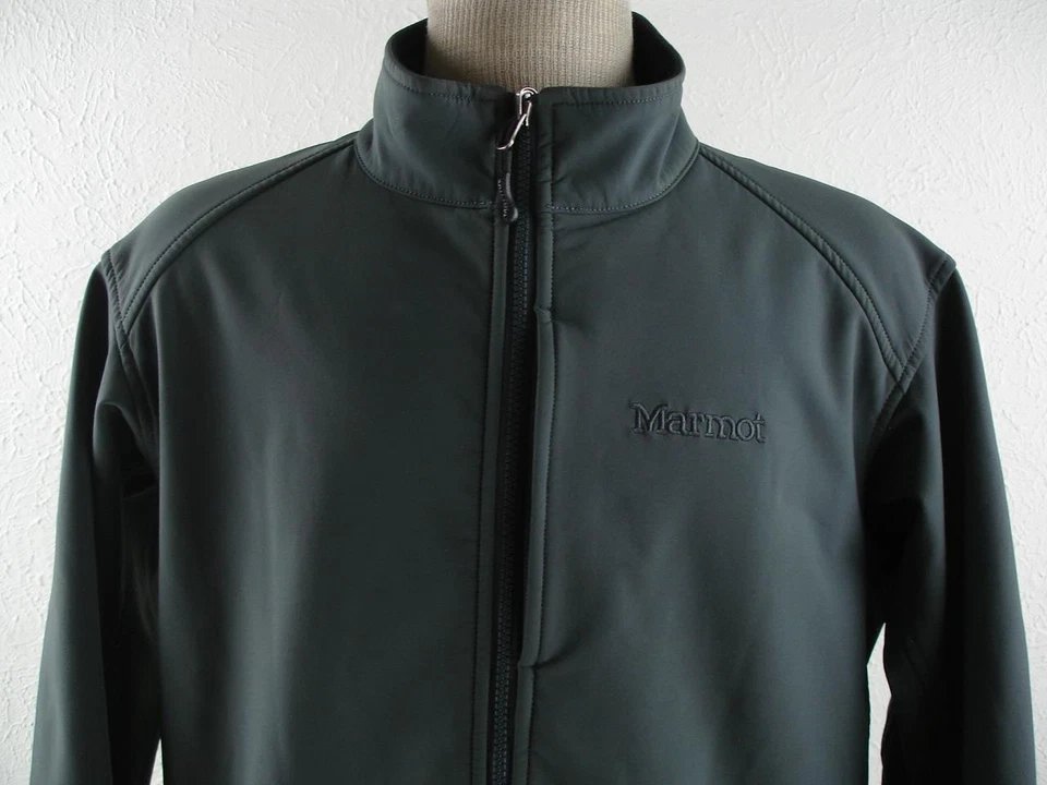 Men's L MARMOT Gravity Jacket Gray Windproof Water-Resistant Soft Shell Full-Zip - Image 2 of 4