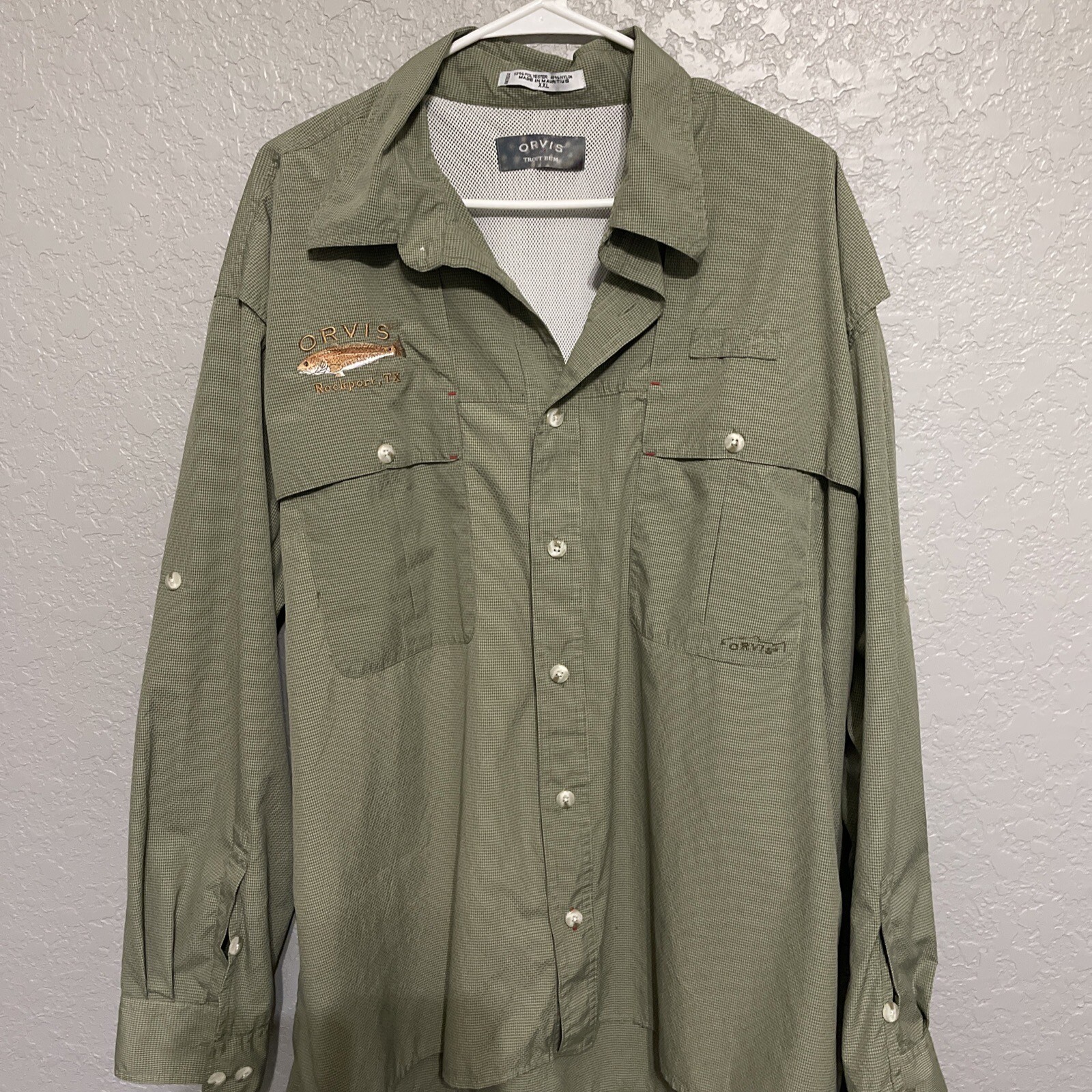 Orvis Fishing Shirt XXL Long Sleeve “Rockport Texas” eBay