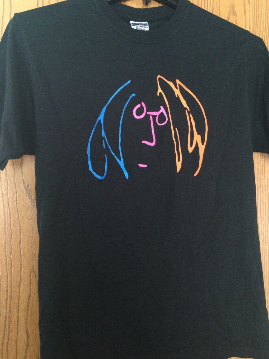 John Lennon - Self Portrait Black Shirt. M. Jerzees. | eBay
