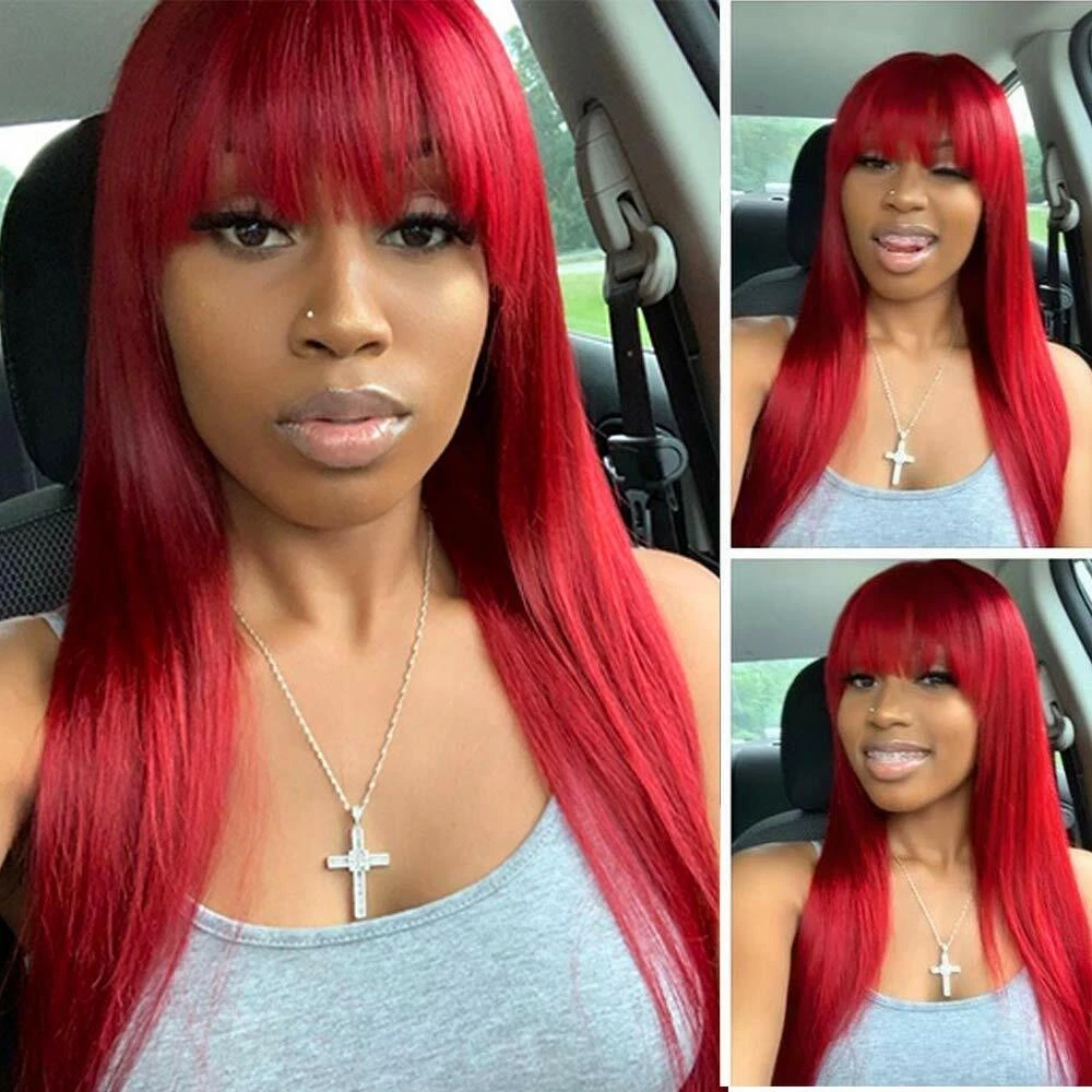 Red cheap party wig