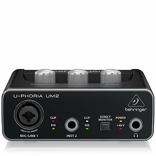 Behringer UM2 Audiophile 2x2 USB Audio Interface U-PHORIA w/ Tracking NEW - Picture 4 of 7