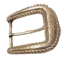 Silver Color Belt Buckle Made In Taiwan Pre-owned Vtg