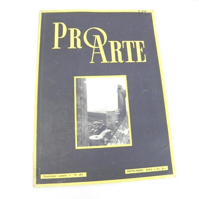 VINTAGE SEPETEMBER 1944 PRO-ARTE FRENCH MAGAZINE NO 29 IN THE FRENCH LANGUAGE