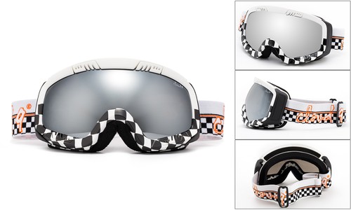 Snow Ski Goggles Dual Lens Pattern Frame Windproof Anti Fog Helmet Compatible - Picture 5 of 6
