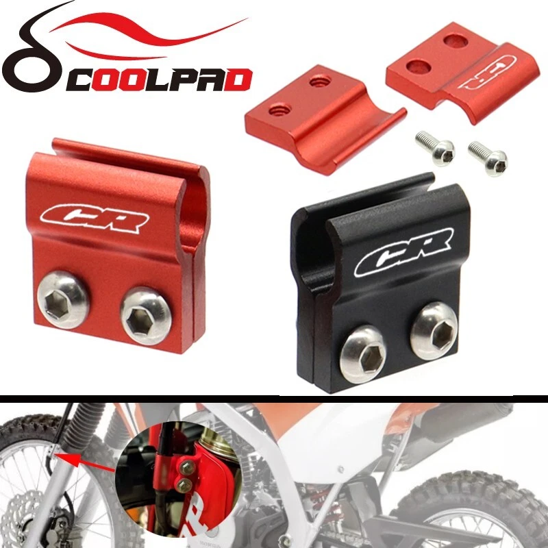 Abrazadera de soporte de manguera de freno delantero CNC para HONDA CR80R CR85R CR125R CR250R CR500R Foto 2 de 4