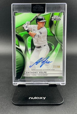 2025 Topps Chrome Black Anthony Volpe Green Ref. Auto #77/99 Encased Yankees