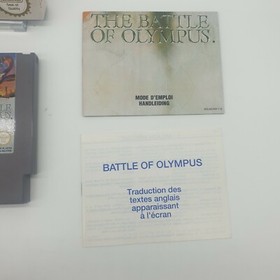 RARE NEUF Nintendo NES 8-BIT THE BATTLE OF OLYMPUS NES-AD-FRA Boxed Boite OVP