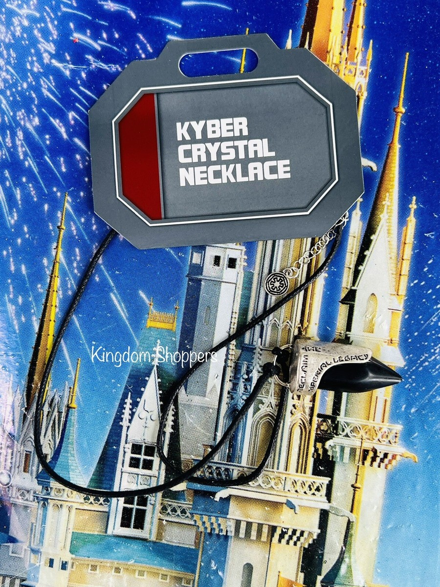 Disney World Star Wars Galaxy's Edge Black Kyber Crystal Necklace