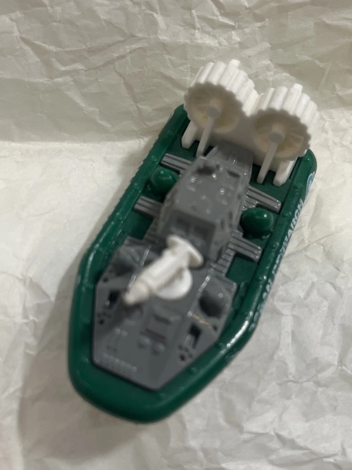 Aerodeslizador Diecast Matchbox Ocean Research verde y blanco Foto 2 de 4