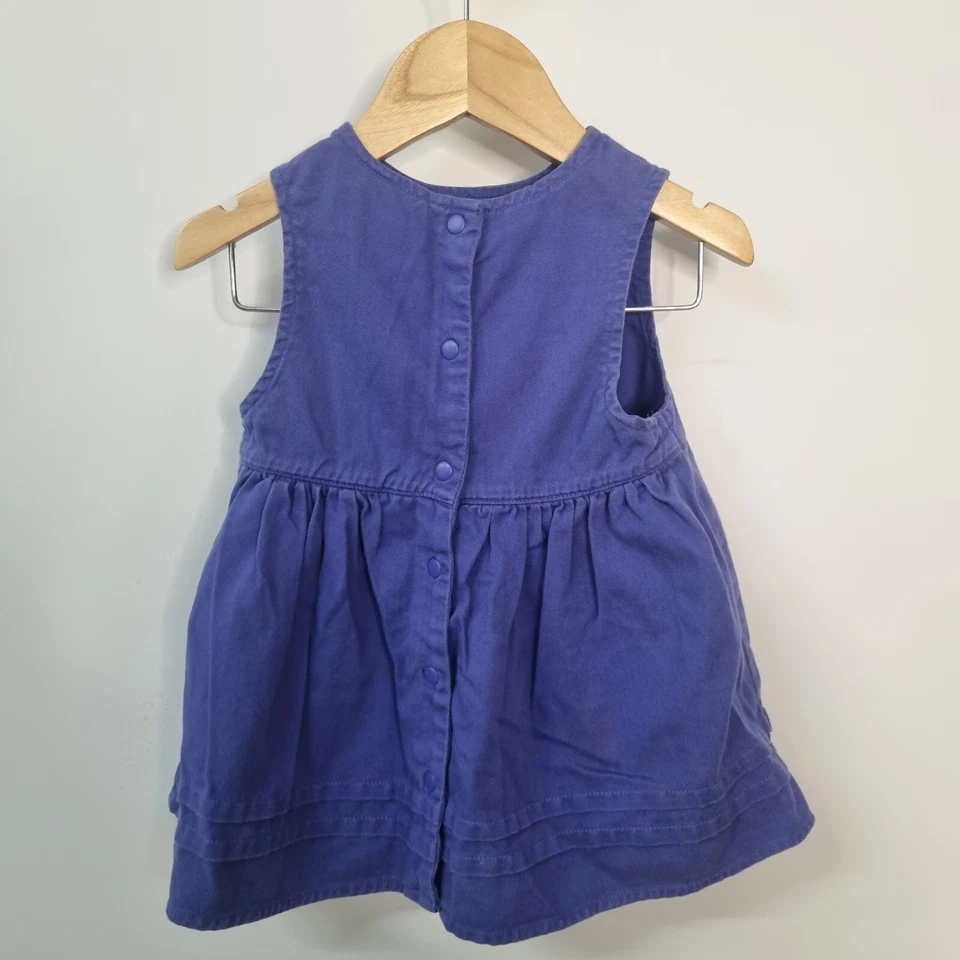 Vestido De Colección Gymboree Etiqueta Arco Iris Púrpura Floral Abeja Mariposa Bordado 12 18 m Foto 4 de 4