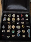 Vintage ~Modern Ladies Fashion Costume Jewelry Rings Lot Of 35 With Box