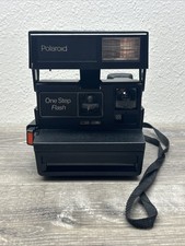 VINTAGE POLAROID One Step Flash Instant Camera Black WORKS