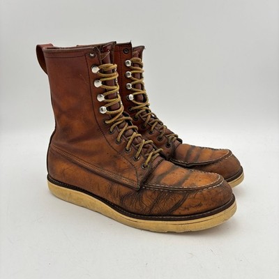 Vintage Red Wing Irish Setter Moc Toe Leather Work Boots Men's 11.5 Workwear