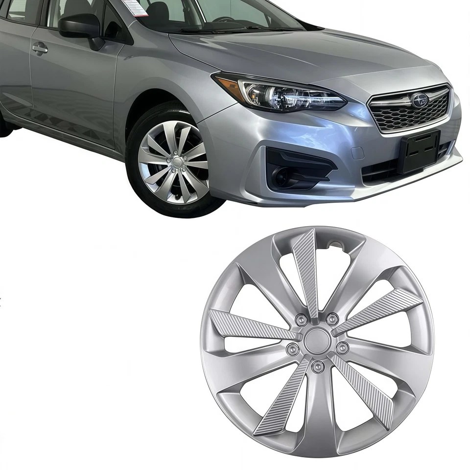 For Subaru Impreza 2017-2023 16in Silver Hubcaps Wheel Cover Hub Cap 28811FL010 Foto 2 de 4
